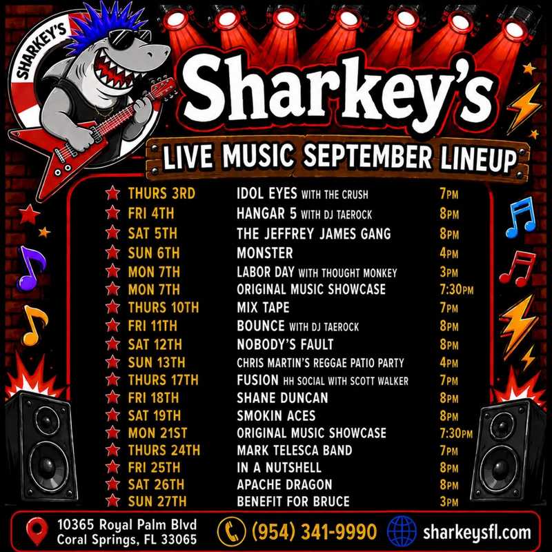 September Live Music Coral Springs